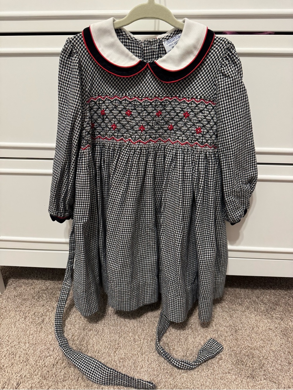 Vintage Friedknit Creations Smocked Dress